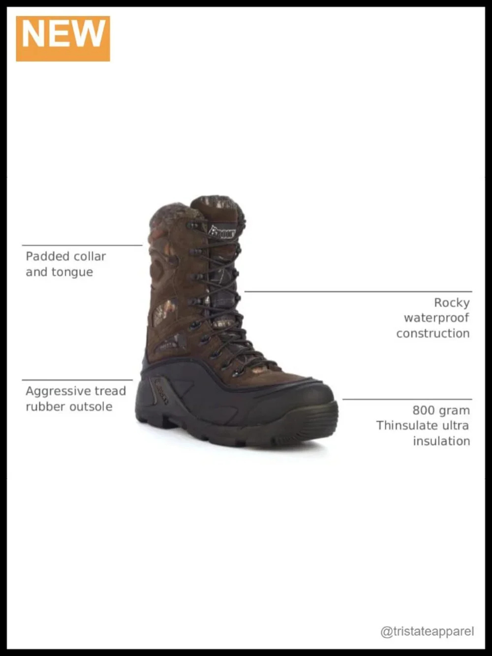 Waterproof Insulated Winter Boots 800g Thinsulate Leather